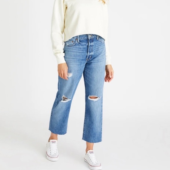 Ética Distressed Blue Jeans - Tyler Vintage Straight cut - Picture 14 of 15